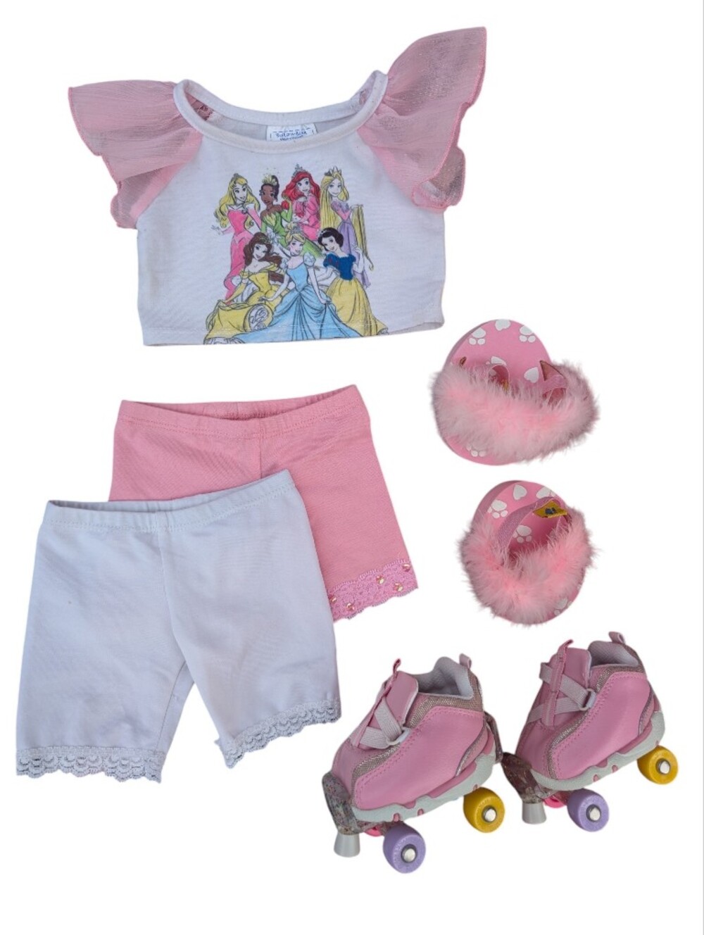 Build-a-Bear Pink & White Girly Outfit Lot - Flawed - BAB Not Included